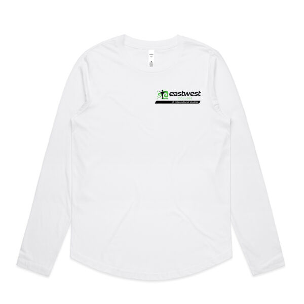 Women's Curve Longsleeve Tee - White Thumbnail